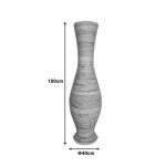 Βάζο Virnia Inart pe rattan σε φυσική απόχρωση Φ40x100εκ - Image 4