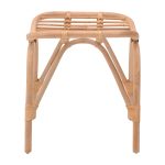 Σκαμπό Vrebor pakoworld rattan σε φυσική απόχρωση 53x41x46εκ - Image 2