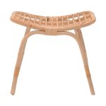 Σκαμπό Vrebor pakoworld rattan σε φυσική απόχρωση 53x41x46εκ - Image 3