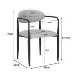 Πολυθρόνα Kalone pakoworld pu σε μαύρη απόχρωση 56x55x78εκ - Image 2