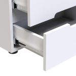 Κομοδίνο Afina pakoworld mdf σε λευκή glossy απόχρωση 50x35x41εκ - Image 5