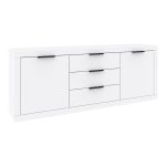 Μπουφές Doha pakoworld σε λευκή απόχρωση 210x45x80.5εκ - Image 2