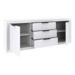 Μπουφές Doha pakoworld σε λευκή απόχρωση 210x45x80.5εκ - Image 3