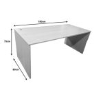 Γραφείο εργασίας Armadi pakoworld σε sonoma-λευκή απόχρωση 180x80x75εκ - Image 6