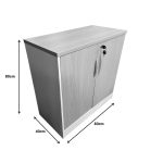 Ντουλάπι γραφείου Armadi pakoworld σε sonoma-λευκή απόχρωση 80x40x80εκ - Image 6