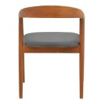 Πολυθρόνα Hogie pakoworld rubberwood καρυδί- μαύρο pu μαξιλάρι 61x60x76εκ - Image 6