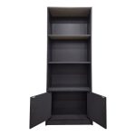 Βιβλιοθήκη Tekaro pakoworld σε ανθρακί απόχρωση 60x29x166εκ - Image 3