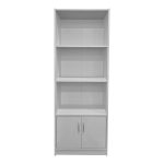 Βιβλιοθήκη Tekaro pakoworld σε λευκή απόχρωση 60x29x166εκ - Image 4