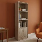 Βιβλιοθήκη Tekaro I pakoworld σε sonoma απόχρωση 57x33x180εκ - Image 2