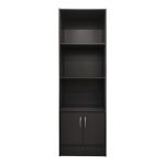 Βιβλιοθήκη Tekaro I pakoworld σε ανθρακί απόχρωση 57x33x180εκ - Image 4