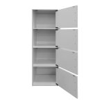 Ντουλάπι-στήλη Soline I pakoworld σε λευκή απόχρωση  40x34.5x120εκ - Image 2