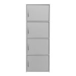 Ντουλάπι-στήλη Soline I pakoworld σε λευκή απόχρωση  40x34.5x120εκ - Image 3