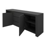 Μπουφές Kalya pakoworld σε ανθρακί απόχρωση 220x49x89.5εκ - Image 3