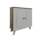 Παπουτσοθήκη-ντουλάπι Cathi pakoworld σε λευκή-sonoma απόχρωση 80x34x95εκ