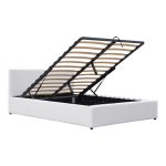 Κρεβάτι Dellia pakoworld με αποθηκευτικό χώρο pu λευκό 120x200εκ - Image 3