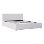 Κρεβάτι Dellia pakoworld με αποθηκευτικό χώρο pu λευκό 150x200εκ - Image 4
