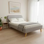Κρεβάτι LumiLux pakoworld ύφασμα σε γκρι απόχρωση 160x200εκ - Image 2