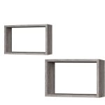 Ράφια Γκρι Δρυς 40x27x12cm/36.5x23.5x12cm 2Τμχ