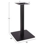 ΒΑΣΗ ΜΕΤΑΛΛΙΚΗ ΜΑΥΡΗ ΜΑΤ 40X40X72Υεκ. HM414.11 - Image 2