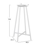 ΒΑΣΗ ΜΠΑΡ ΤΕΣΣΕΡΑ ΠΟΔΙΑ TS952 ΛΕΥΚΗ 48.5x47.5x104 cm. - Image 2