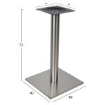 ΒΑΣΗ ΤΡΑΠΕΖΙΟΥ INOX HM421 ΜΕ ΡΕΓΟΥΛΑΤΟΡΟΥΣ 40x40x72Y εκ. - Image 2