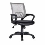 BF2101 Πολυθρόνα-Pro Γραφείου με Ανάκλιση, Γκρι Mesh - Μαύρο PU