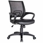 BF2101 Πολυθρόνα-Pro Γραφείου με Ανάκλιση, Μαύρο Mesh - PU Μαύρο