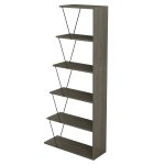 ΒΙΒΛΙΟΘΗΚΗ ΜΙΝΙ TARS HM2241.13 OLIVE GREY ME ΜΑΥΡΕΣ ΒΕΡΓΕΣ 65x22-24x146Υεκ. - Image 4