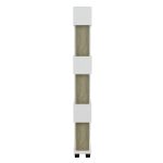 ΒΙΒΛΙΟΘΗΚΗ ΜΕΛΑΜΙΝΗΣ OWLOLIVE GREY ΛΕΥΚΟ 60x19,5x165Yεκ.HM8923.11 - Image 5