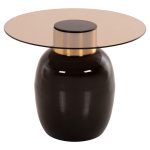 ΒΟΗΘΗΤΙΚΑ ΤΡΑΠΕΖΑΚΙΑ 2ΤΜΧ FRYN HM9663 ΜΕΤΑΛΛΟ ΣΕ ΚΑΦΕ&ΧΡΥΣΟ-ΓΥΑΛΙ Φ60 & Φ50 εκ. - Image 4