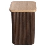 ΒΟΗΘΗΤΙΚΟ ΤΡΑΠΕΖΑΚΙ ΤΕΤΡΑΓΩΝΟ GLADYS HM9713 ΜΑΣΙΦ MANGO-ΤΡΑΒΕΡΤΙΝΑ 40x40x60Υεκ. - Image 3