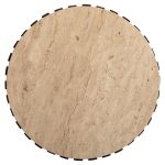 ΒΟΗΘΗΤΙΚΟ ΤΡΑΠΕΖΙ KREST HM9711 ΜΑΣΙΦ ΞΥΛΟ ΑΚΑΚΙΑΣ ΣΕ ΚΑΦΕ-ΤΡΑΒΕΡΤΙΝA Φ50x50Υεκ. - Image 7