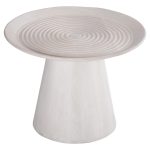 ΒΟΗΘΗΤΙΚΟ ΤΡΑΠΕΖΙ ΣΤΡΟΓΓΥΛΟ ROSS HM9708 ΜΑΣΙΦ ΞΥΛΟ MANGO ΣΕ ΛΕΥΚΟ Φ45x48Υεκ. - Image 3