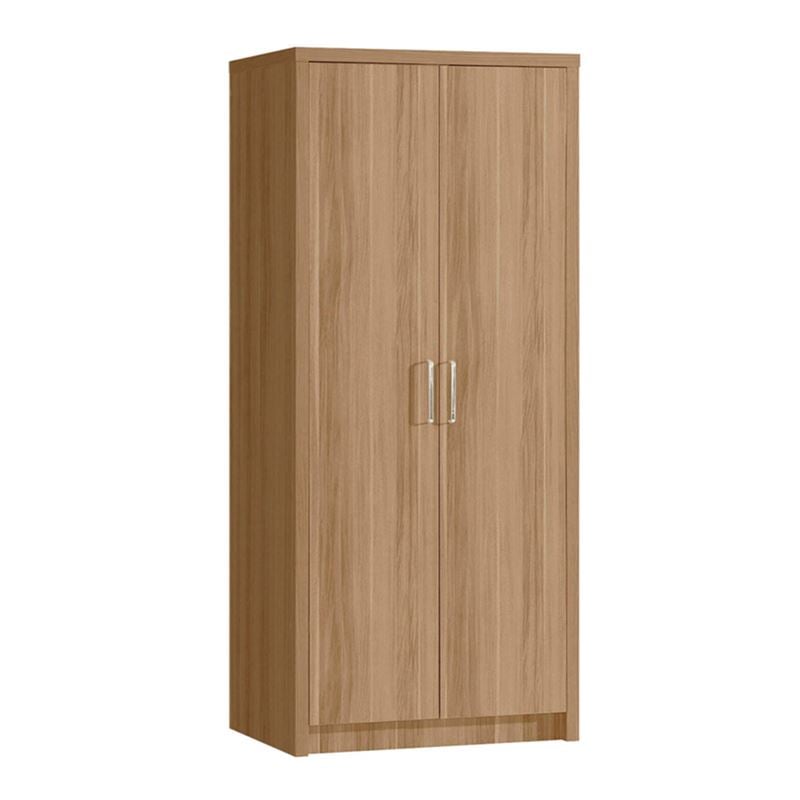 caliber-ntoulapa-80x58x183-sonoma-oak-enlarge CALIBER Ντουλάπα Δίφυλλη, 2 Ράφια, Θέσεις για Κρεμάστρες, Απόχρωση Sonoma Oak - Image 1
