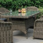 MONTANA Τραπέζι Dining Κήπου-Βεράντας ALU, Φ5mm Round Wicker Grey Brown - Image 2