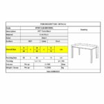 ART Τραπέζι Τραπεζαρίας Μαύρο MDF, Πόδια Οξιά Φυσικό - Image 3
