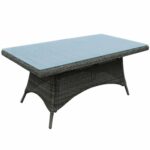 MONTANA Τραπέζι Dining Κήπου-Βεράντας ALU, Φ5mm Round Wicker Grey Brown - Image 2