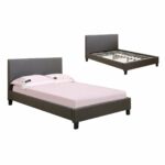 WILTON Κρεβάτι Διπλό, για Στρώμα 150x200cm, PU Σκούρο Καφέ - Image 2