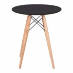 ART Wood Τραπέζι, Πόδια Οξιά Φυσικό, Επιφάνεια MDF Μαύρο - Image 2