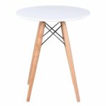 ART Wood Τραπέζι, Πόδια Οξιά Φυσικό, Επιφάνεια MDF Άσπρο - Image 2