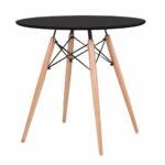 ART Wood Τραπέζι, Πόδια Οξιά Φυσικό, Επιφάνεια MDF Μαύρο - Image 2