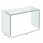 GLASSER Κονσόλα - Γραφείο Διάφανο Γυαλί 12mm - Image 3