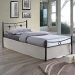 DUGAN Κρεβάτι Μονό, για Στρώμα 90x200cm, Μέταλλο Βαφή Μαύρο - Image 2