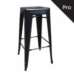 RELIX Σκαμπό Bar-Pro H.67cm, Στοιβαζόμενο, Μέταλλο Βαφή Μαύρο - Image 2