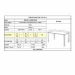 LAVIDA Τραπέζι BAR Μέταλλο Βαφή Φυσικό, Άσπρο MDF - Image 3