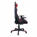 BF8050 Gaming Πολυθρόνα Γραφείου, Ανάκλιση Πλάτης έως 90°, Pu Μαύρο - Κόκκινο - Image 3
