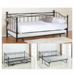 MARIN Daybed Κρεβάτι (90x190) + Βοηθητικό Κρεβάτι (85x185) Μέταλλο Βαφή Μαύρο - Image 2