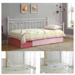 MARIN Daybed Κρεβάτι (90x190) + Βοηθητικό Κρεβάτι (85x185) Μέταλλο Βαφή Άσπρο - Image 2