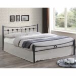 DUGAN Κρεβάτι Διπλό, για Στρώμα 140x190cm, Μέταλλο Βαφή Μαύρo - Image 2