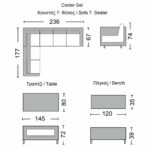 CENTER Set Σαλόνι Καθιστικό - Τραπεζαρία Κήπου 9-θέσεων, Μέταλλο-Wicker Γκρι+ Μαξιλάρια - Image 2